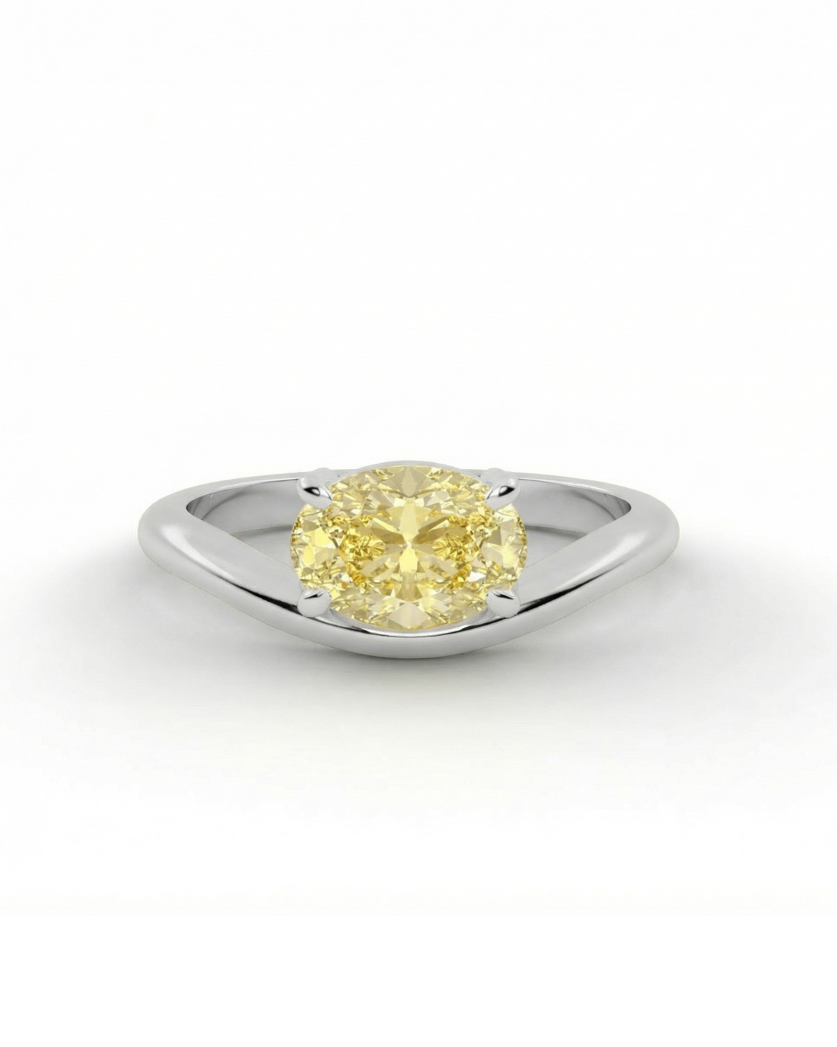 Fancy Yellow Fiore Pinky Ring