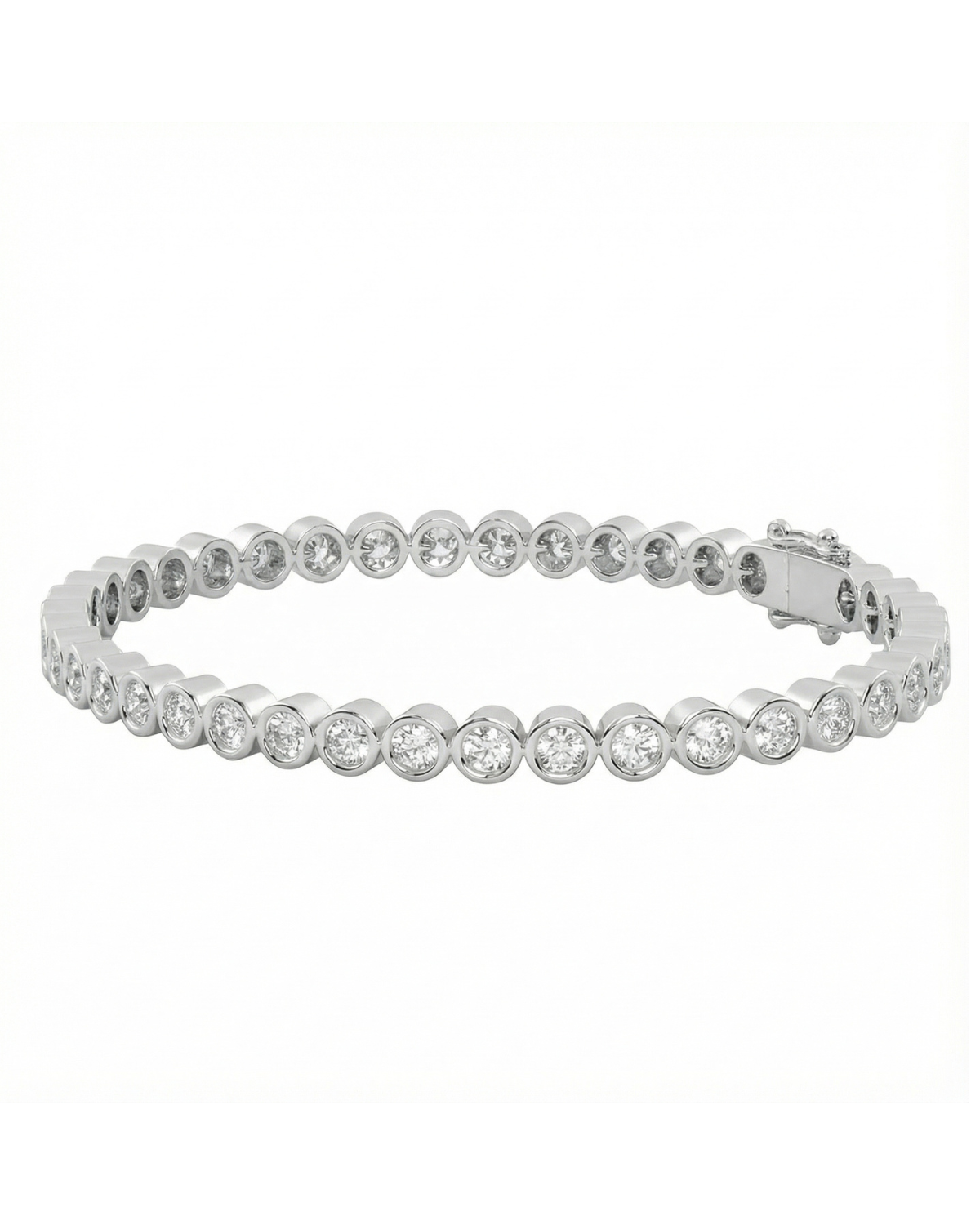 Round Bezel Tennis Bracelet