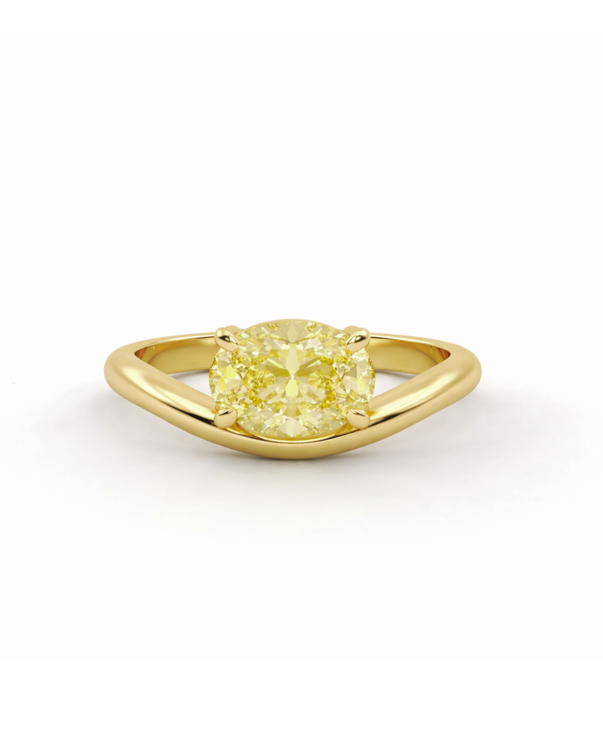 Fancy Yellow Fiore Pinky Ring