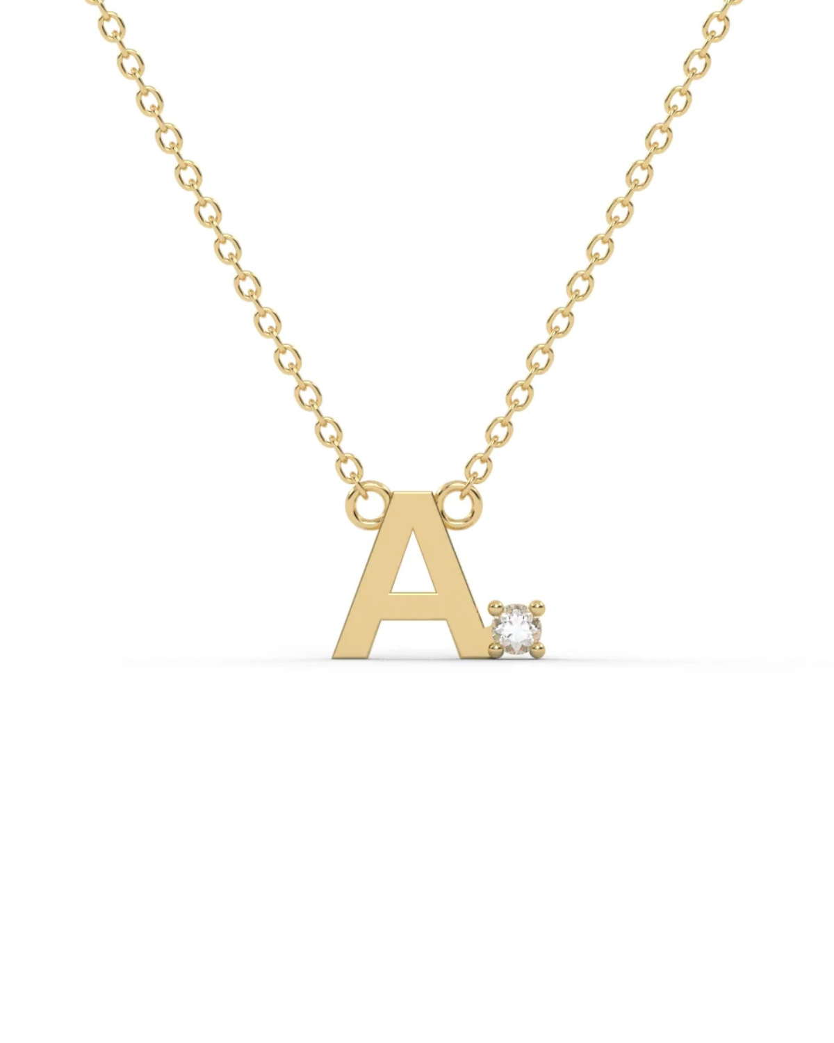 Mini Diamond Initial Necklace