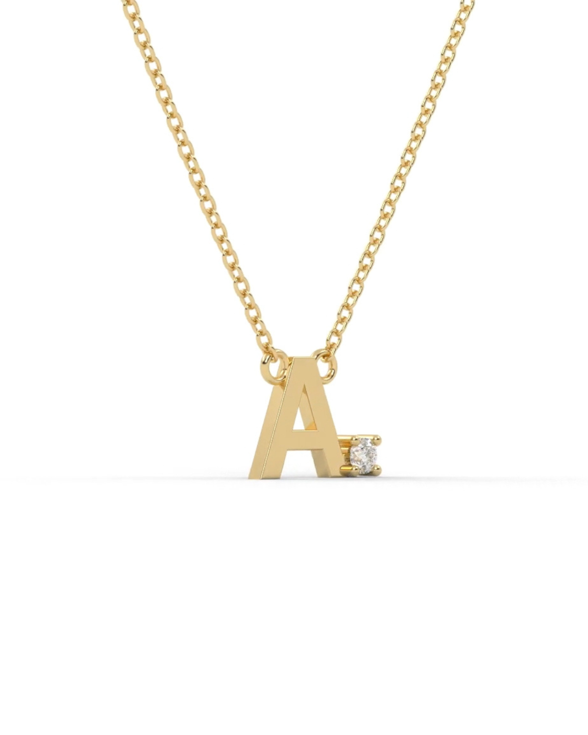 Mini Diamond Initial Necklace