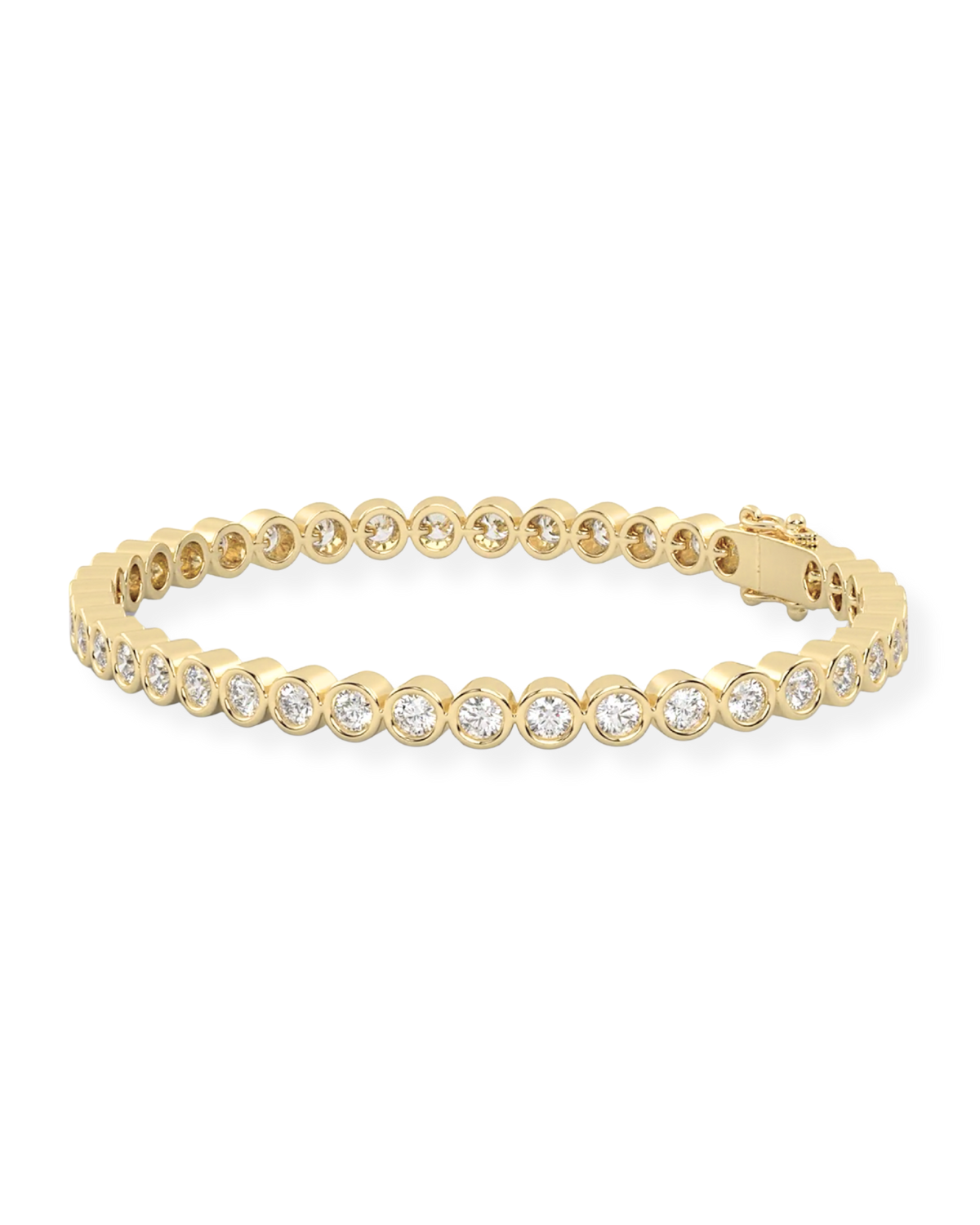 Round Bezel Tennis Bracelet