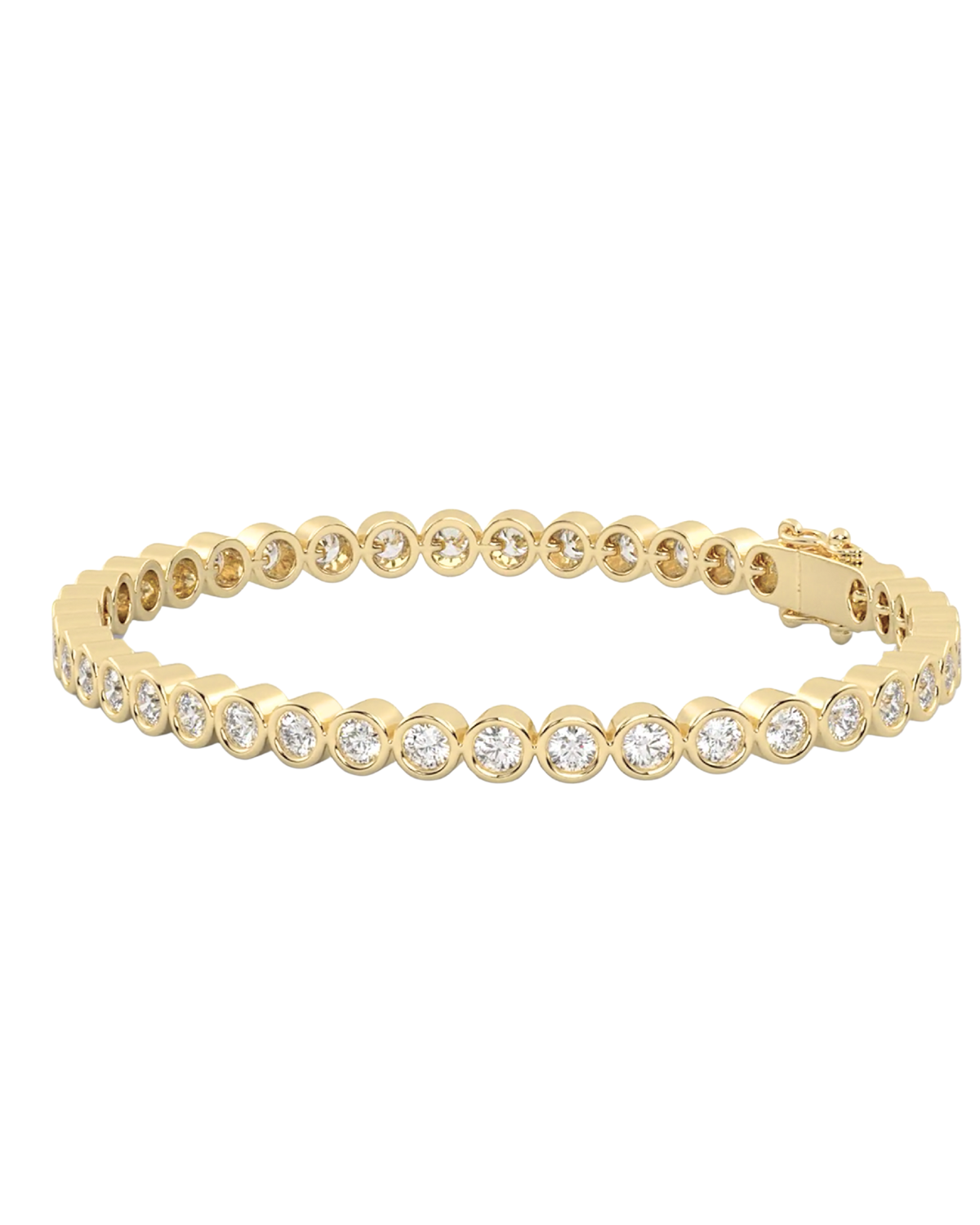 Round Bezel Tennis Bracelet