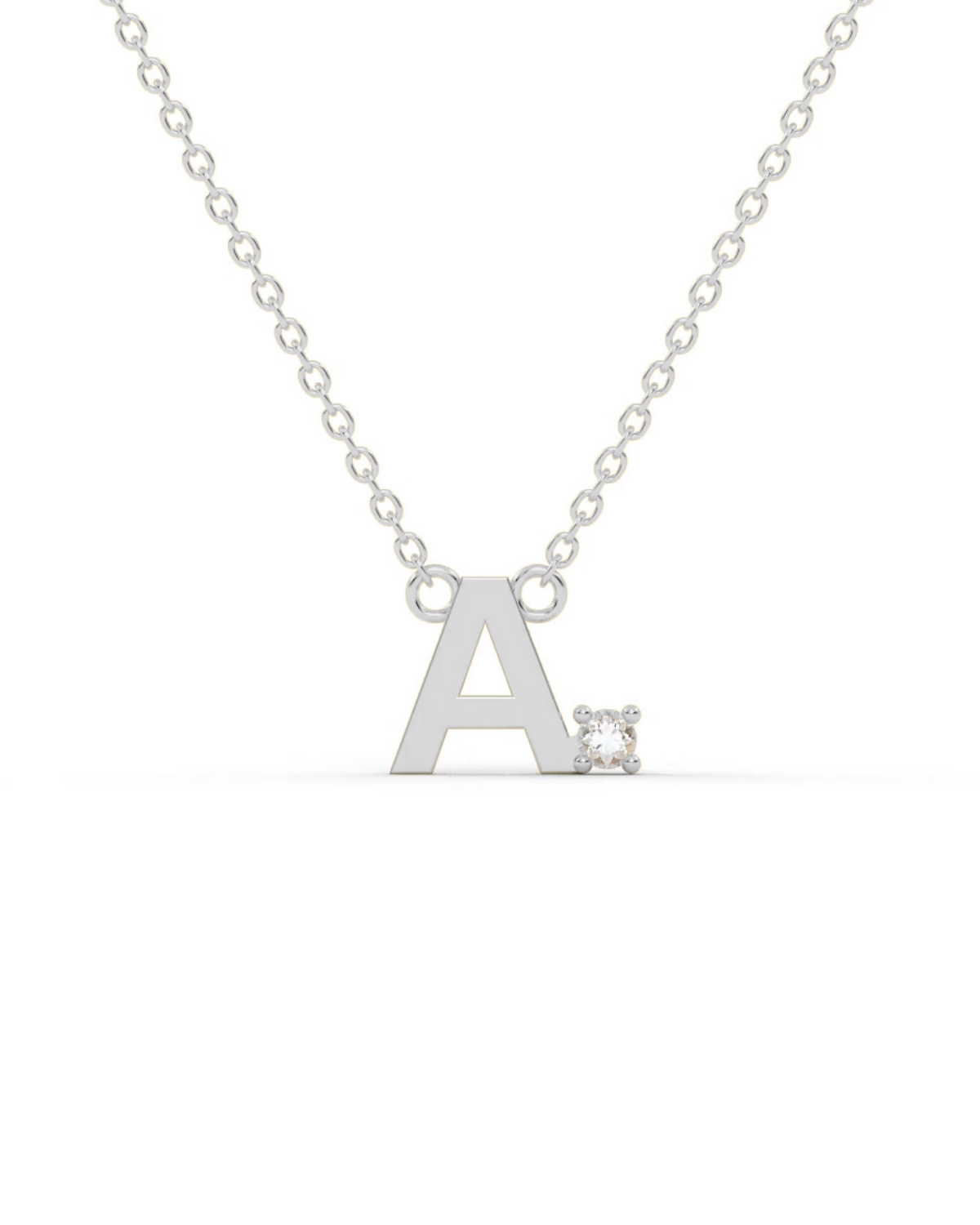 Mini Diamond Initial Necklace