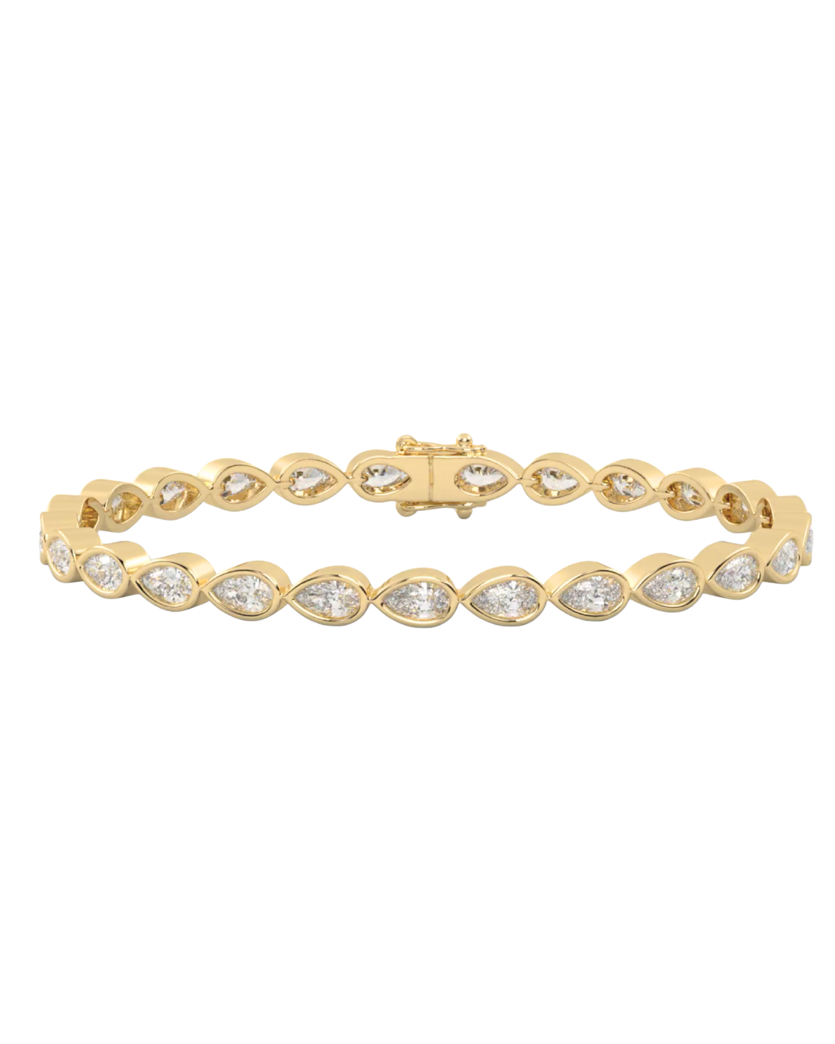 Pear Bezel Tennis Bracelet