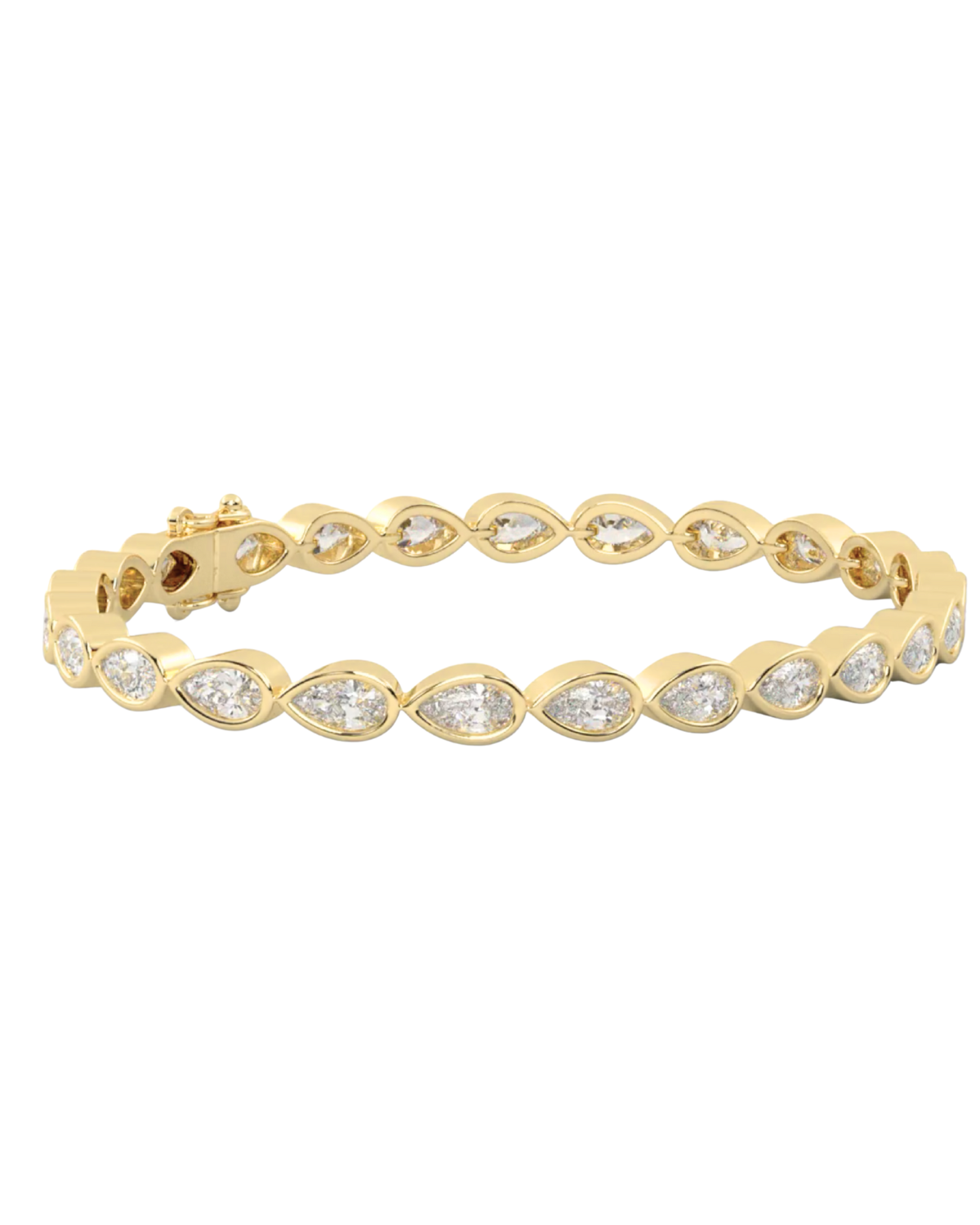 Pear Bezel Tennis Bracelet