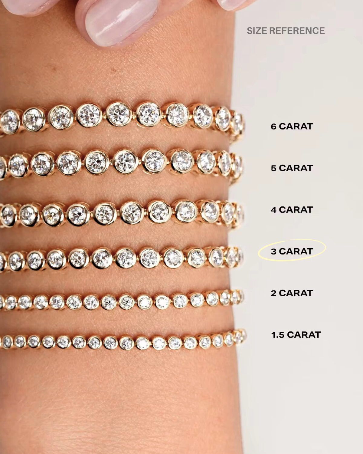 Round Bezel Tennis Bracelet