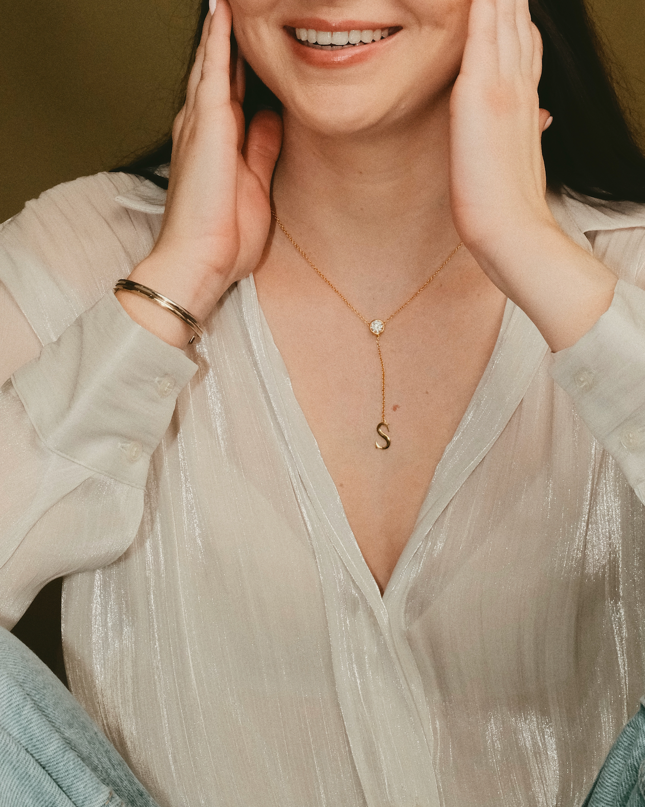 Initial Lariat Necklace