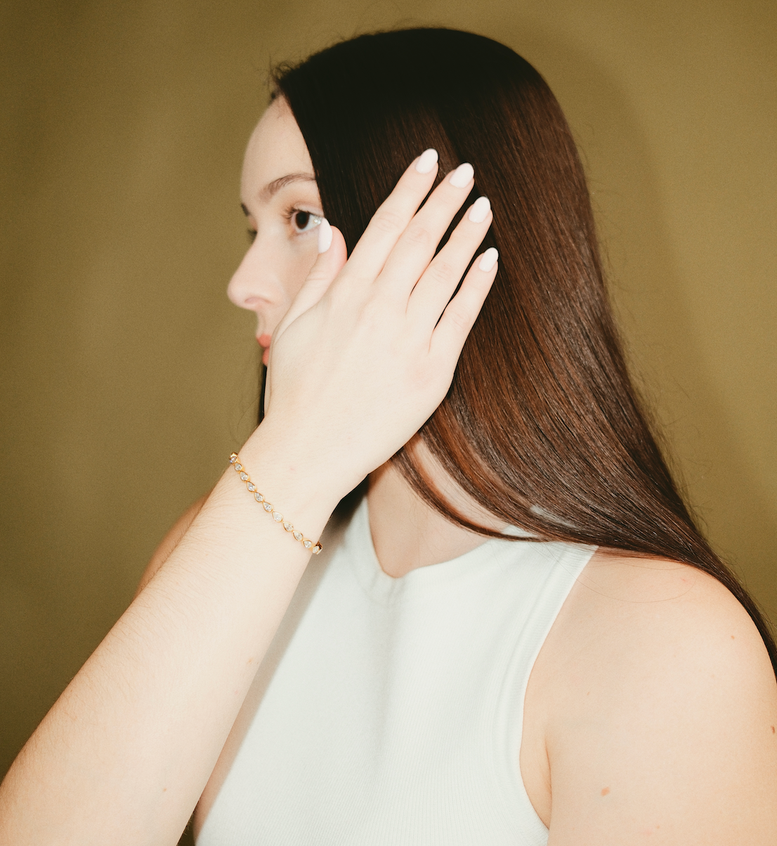 Pear Bezel Tennis Bracelet