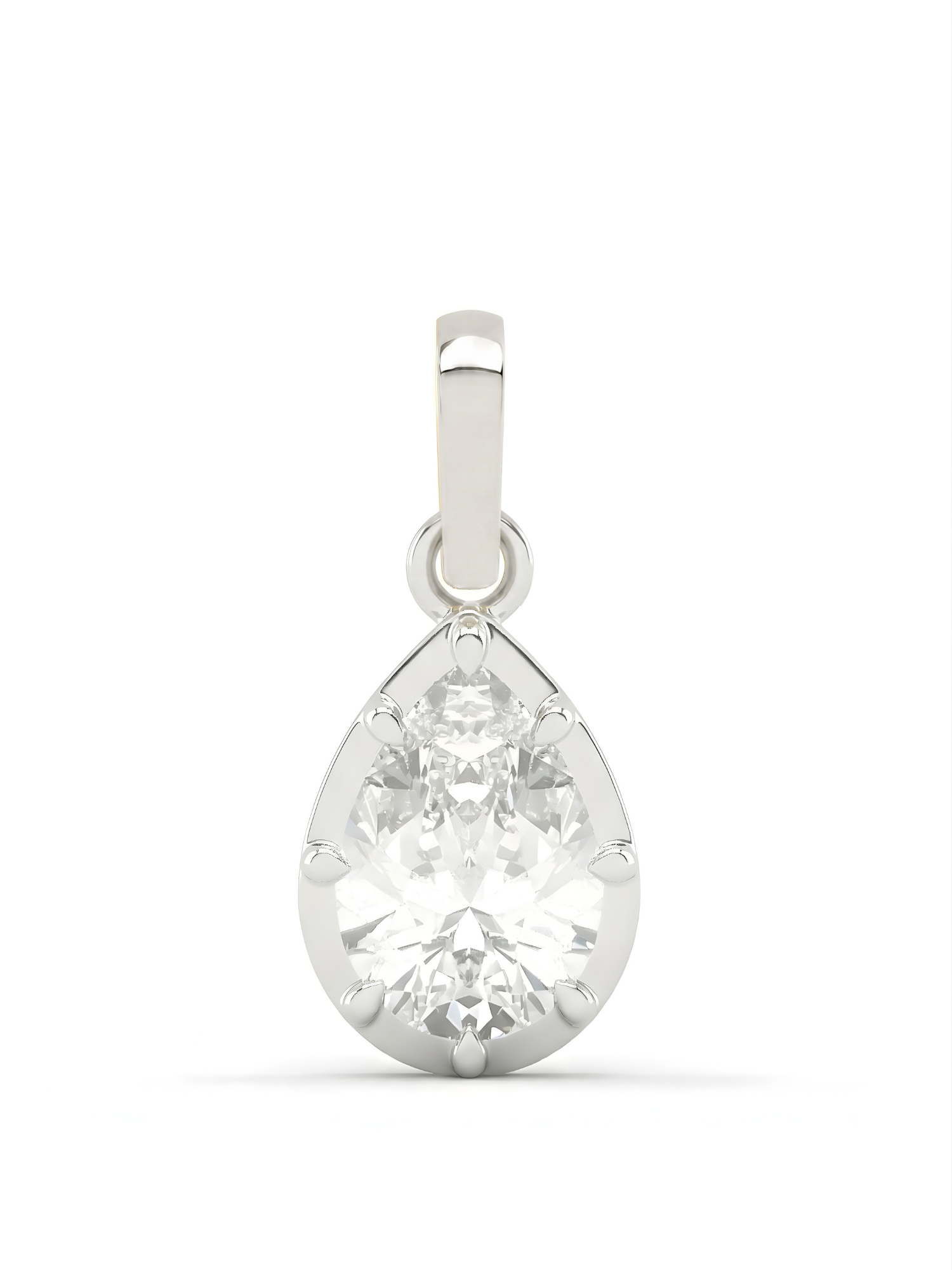 Silver Pear Georgian Pendant