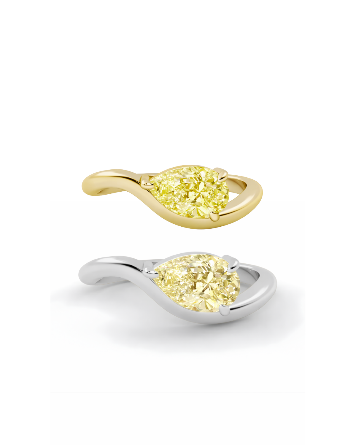 Fancy Yellow Celeste Pinky Ring