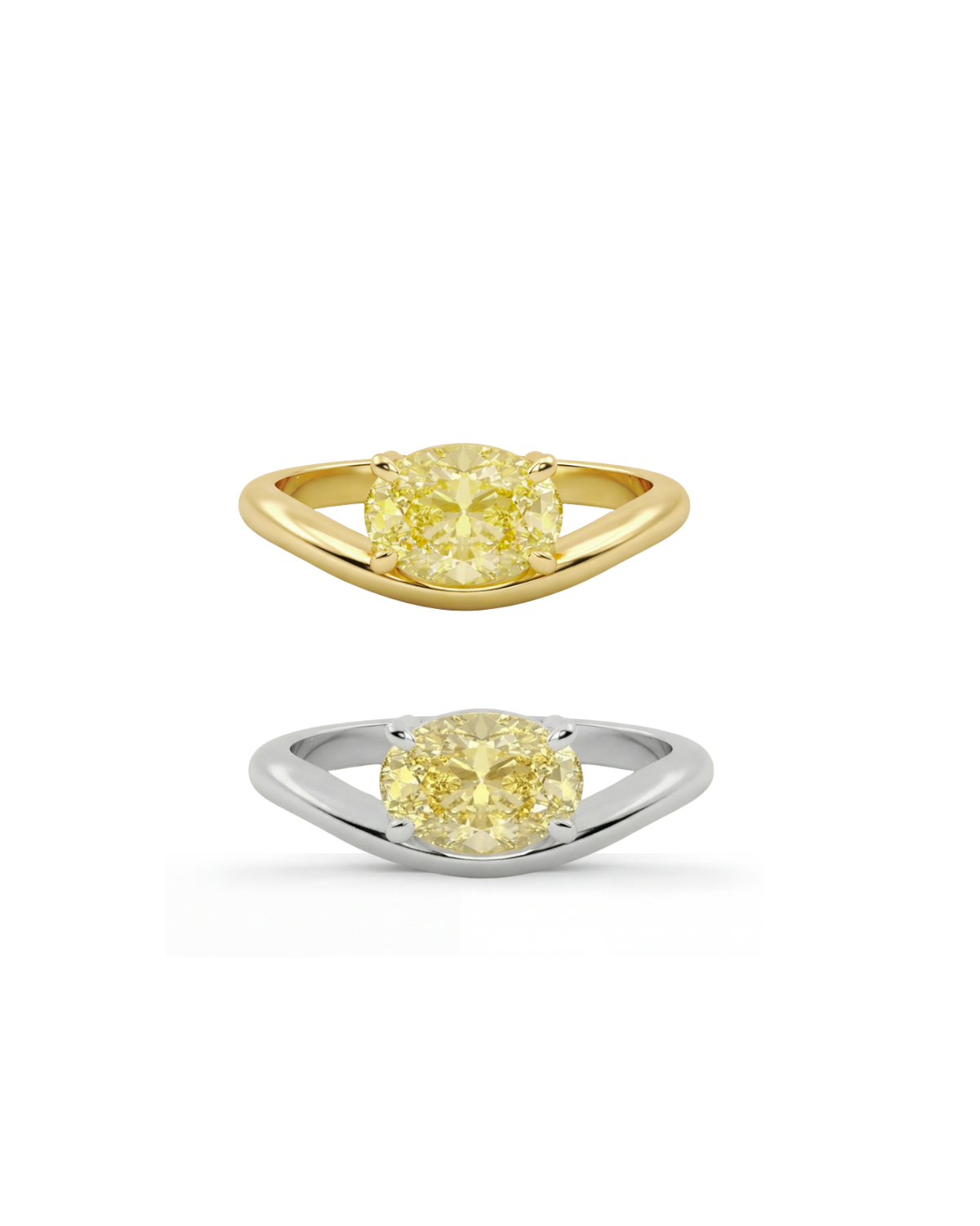 Fancy Yellow Fiore Pinky Ring