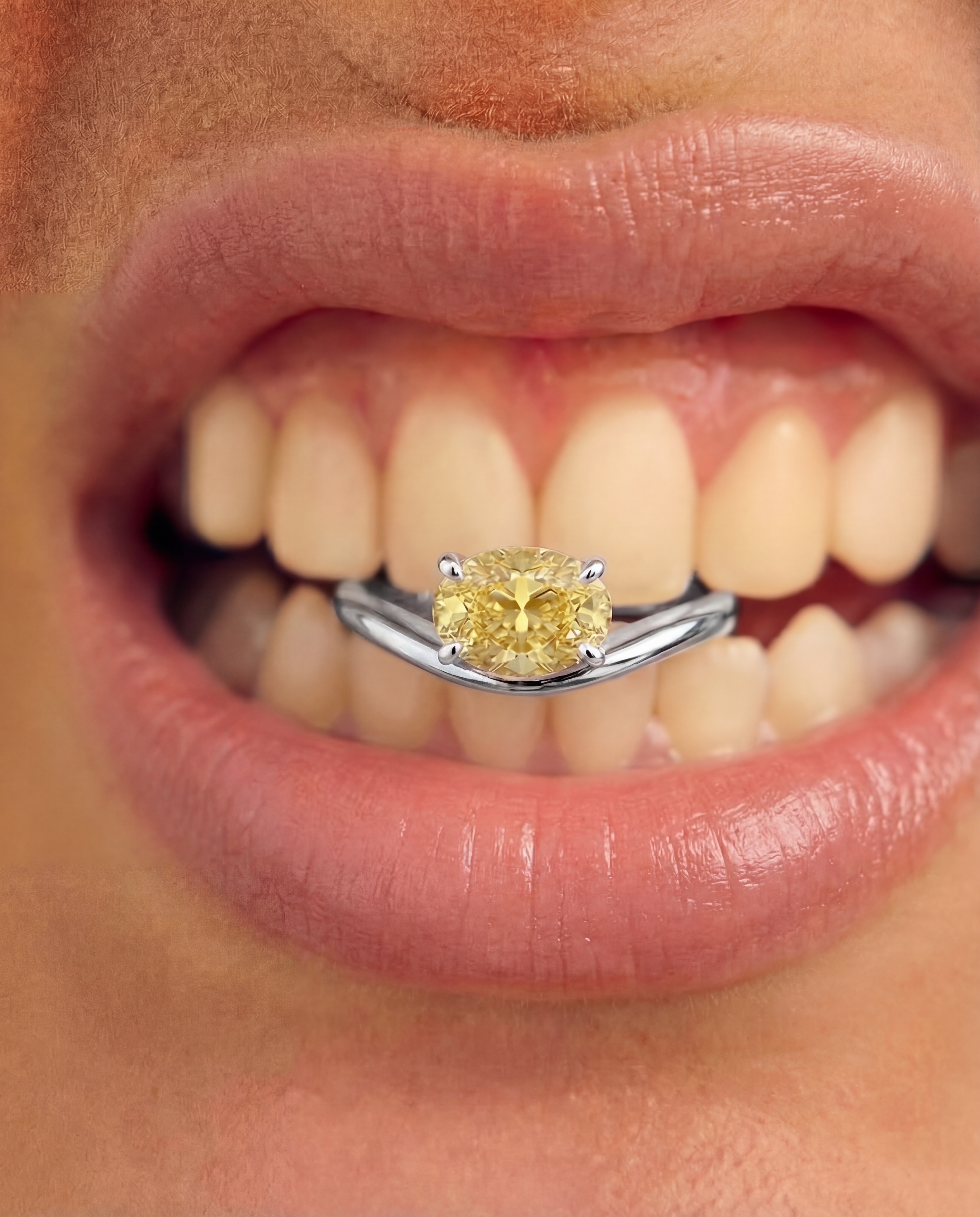 Fancy Yellow Fiore Pinky Ring