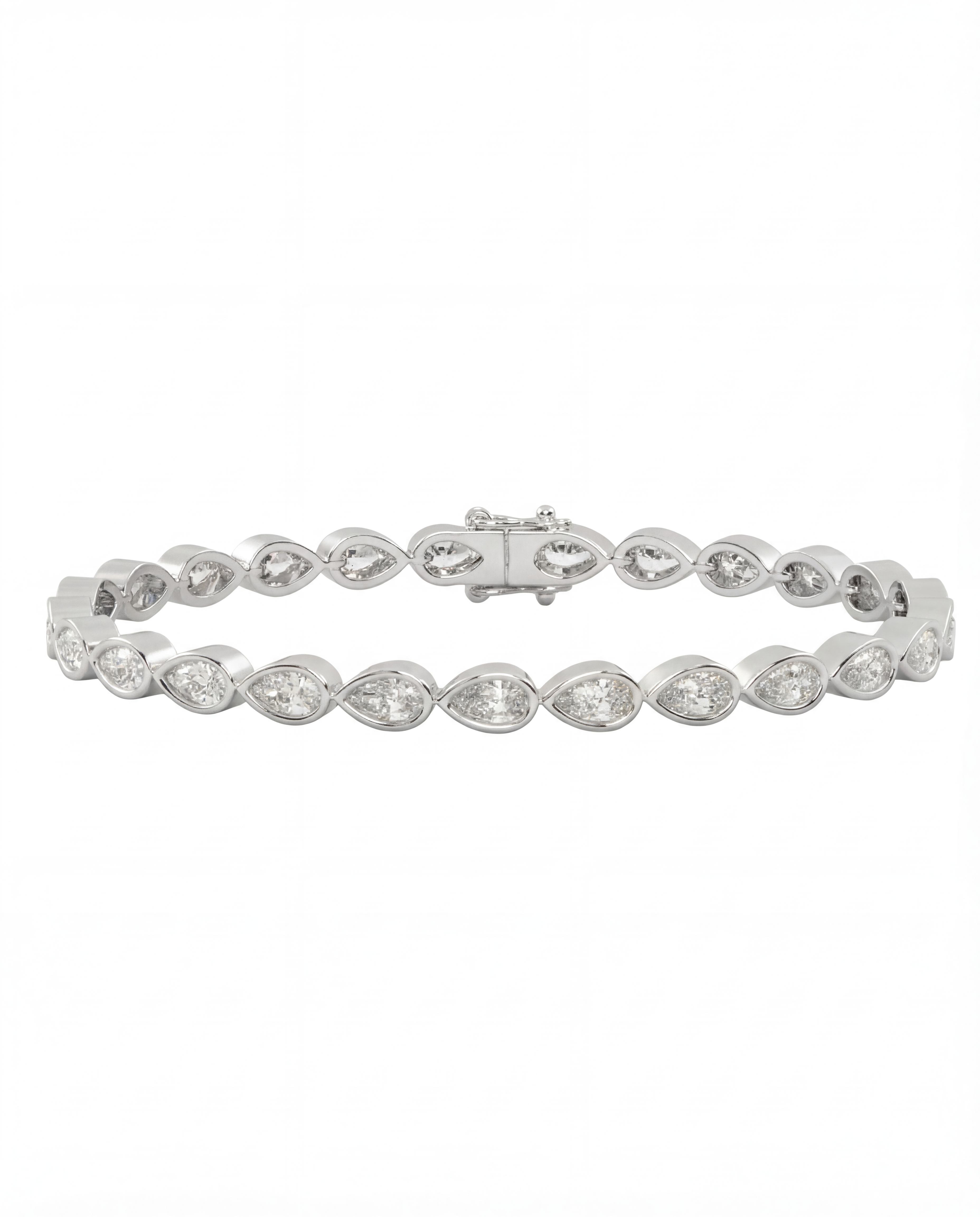 Pear Bezel Tennis Bracelet